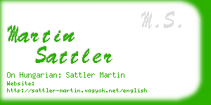 martin sattler business card